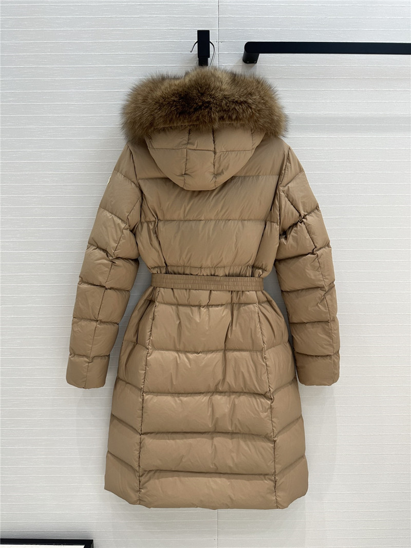 Moncler long hooded down jacket