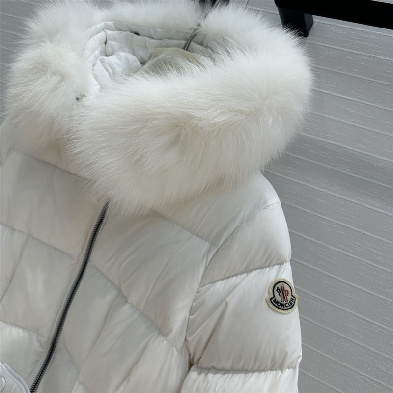 Moncler long hooded down jacket