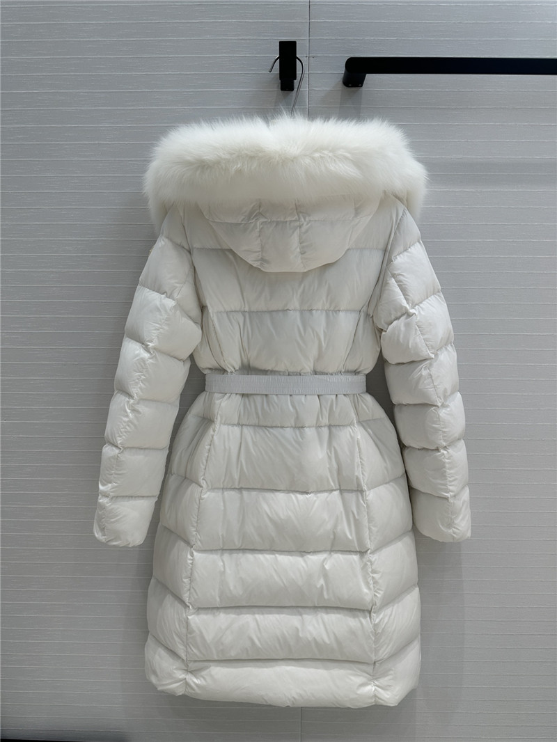 Moncler long hooded down jacket