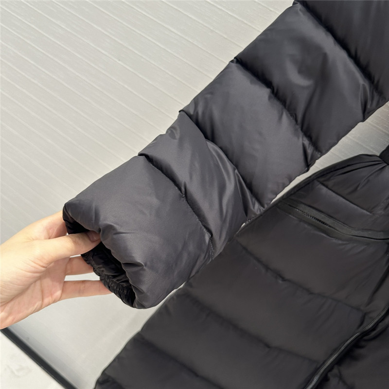 Moncler long hooded down jacket