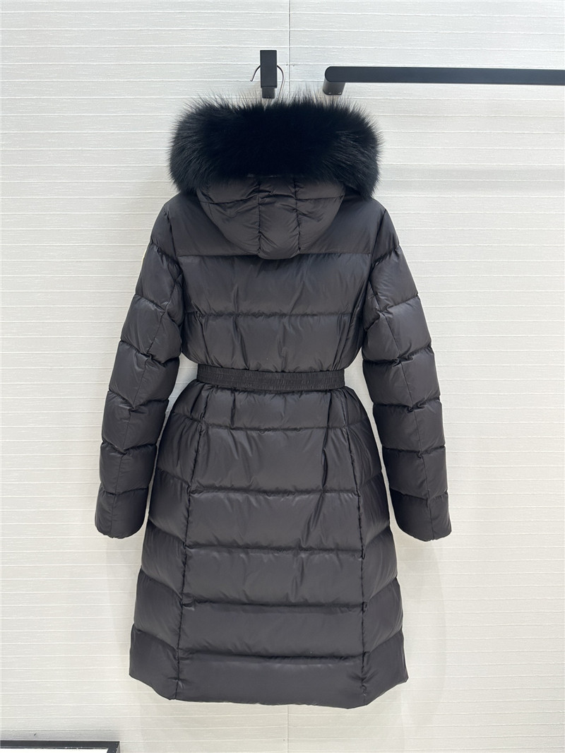Moncler long hooded down jacket