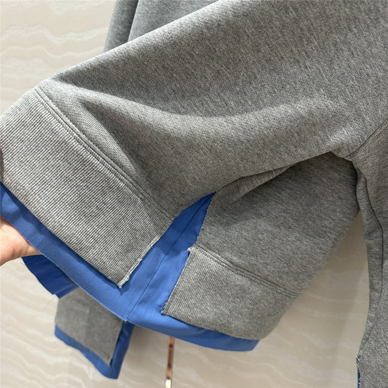 Miu Miu Cotton Polo Sweatshirt Grey