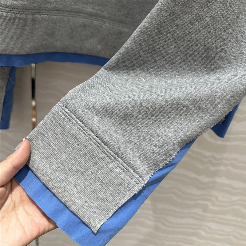 Miu Miu Cotton Polo Sweatshirt Grey