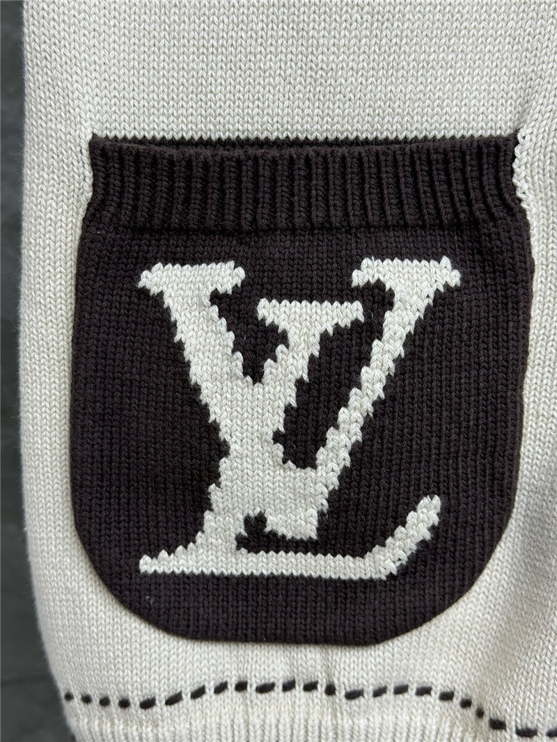 l0vis Vvtt0n intarsia pocket cotton cardigan