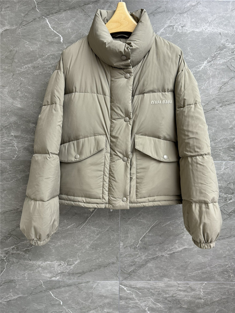 M1um1u stand collar down jacket