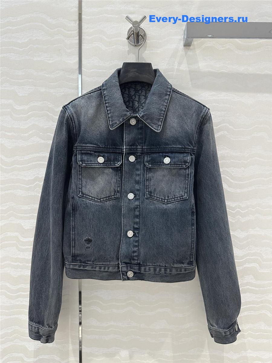 D10r monogram washed denim jacket