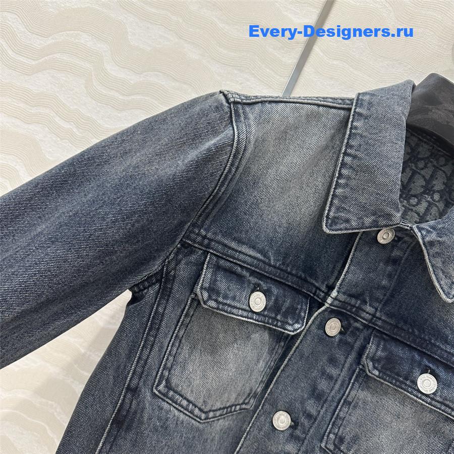 D10r monogram washed denim jacket