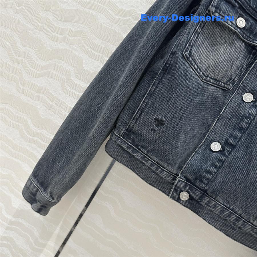 D10r monogram washed denim jacket