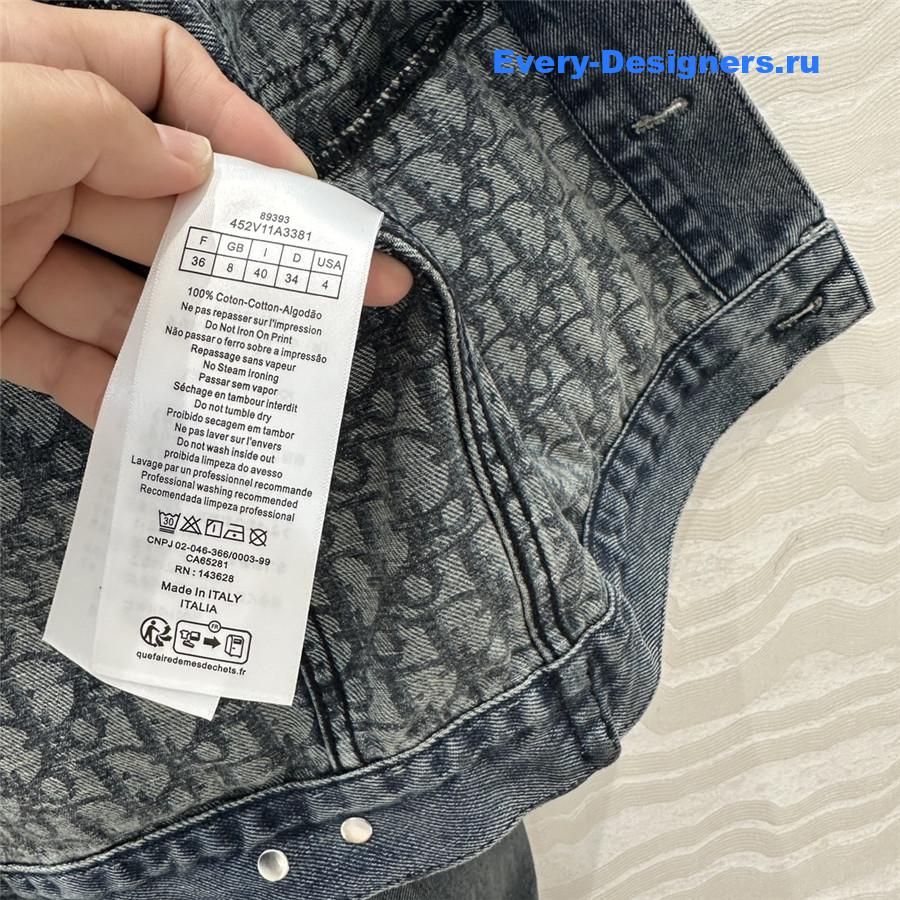 D10r monogram washed denim jacket