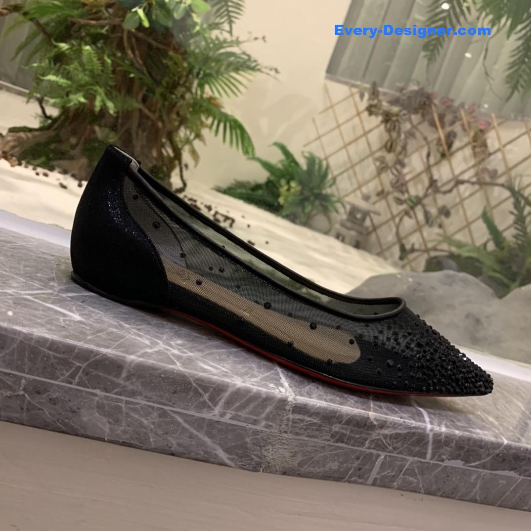 Chr1st1an louboutin rhinestone mesh pumps