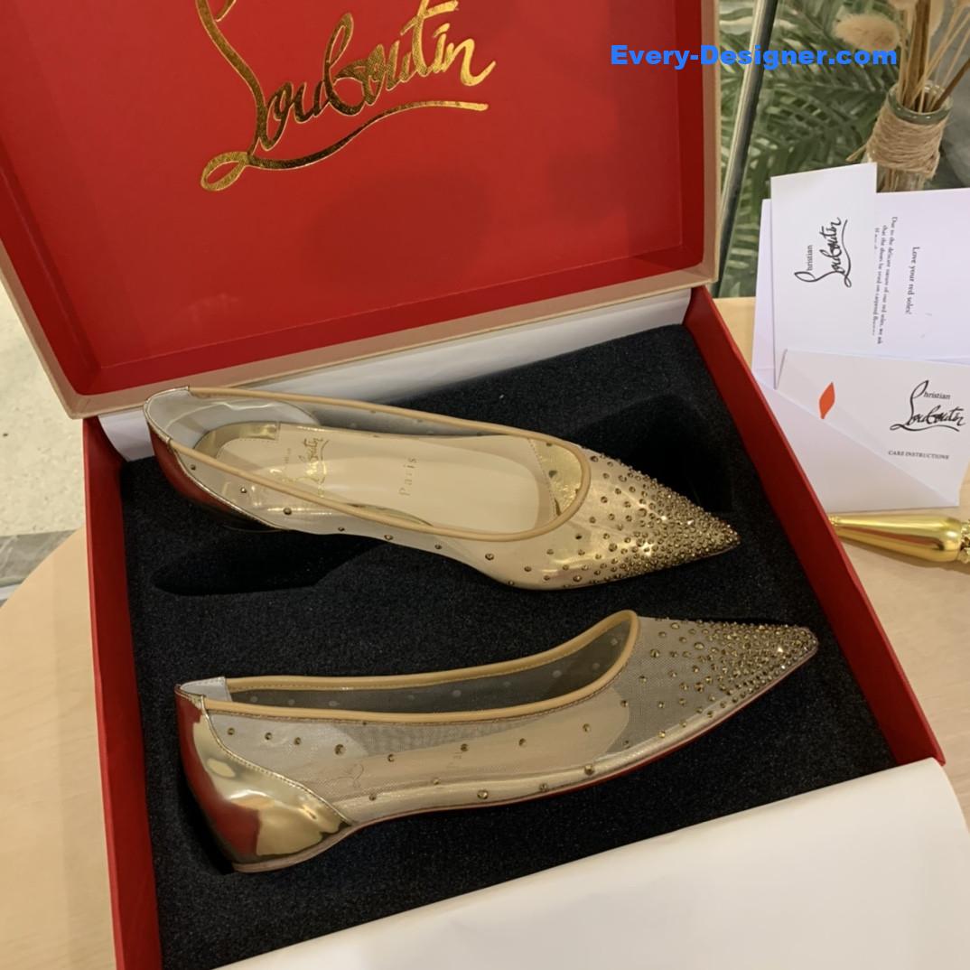 Chr1st1an louboutin rhinestone mesh pumps