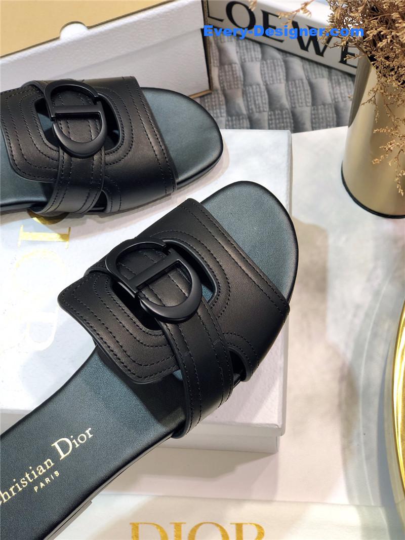 Dior 30 Montaigne Black Slides