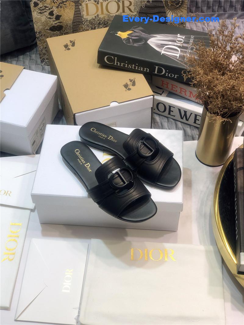 Dior 30 Montaigne Black Slides