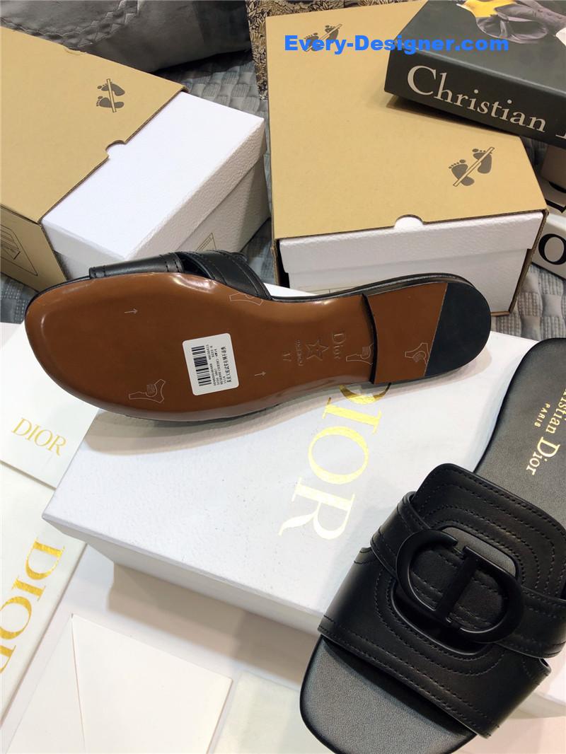 Dior 30 Montaigne Black Slides