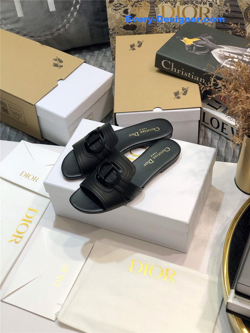 Dior 30 Montaigne Black Slides