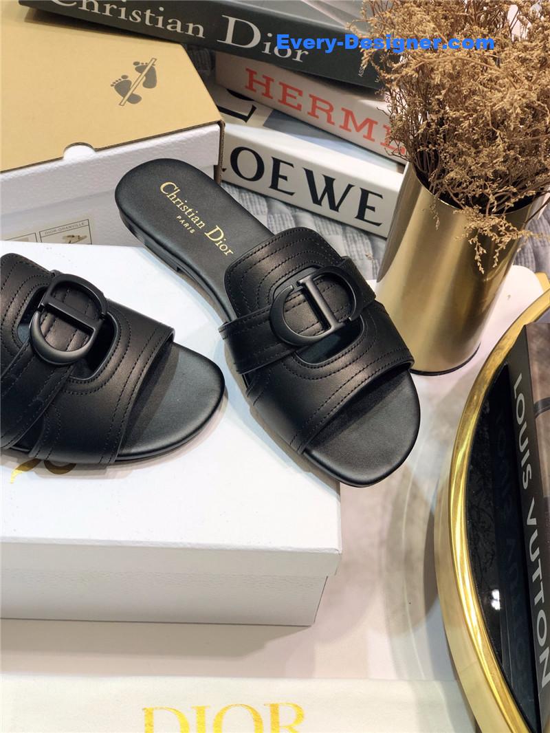 Dior 30 Montaigne Black Slides