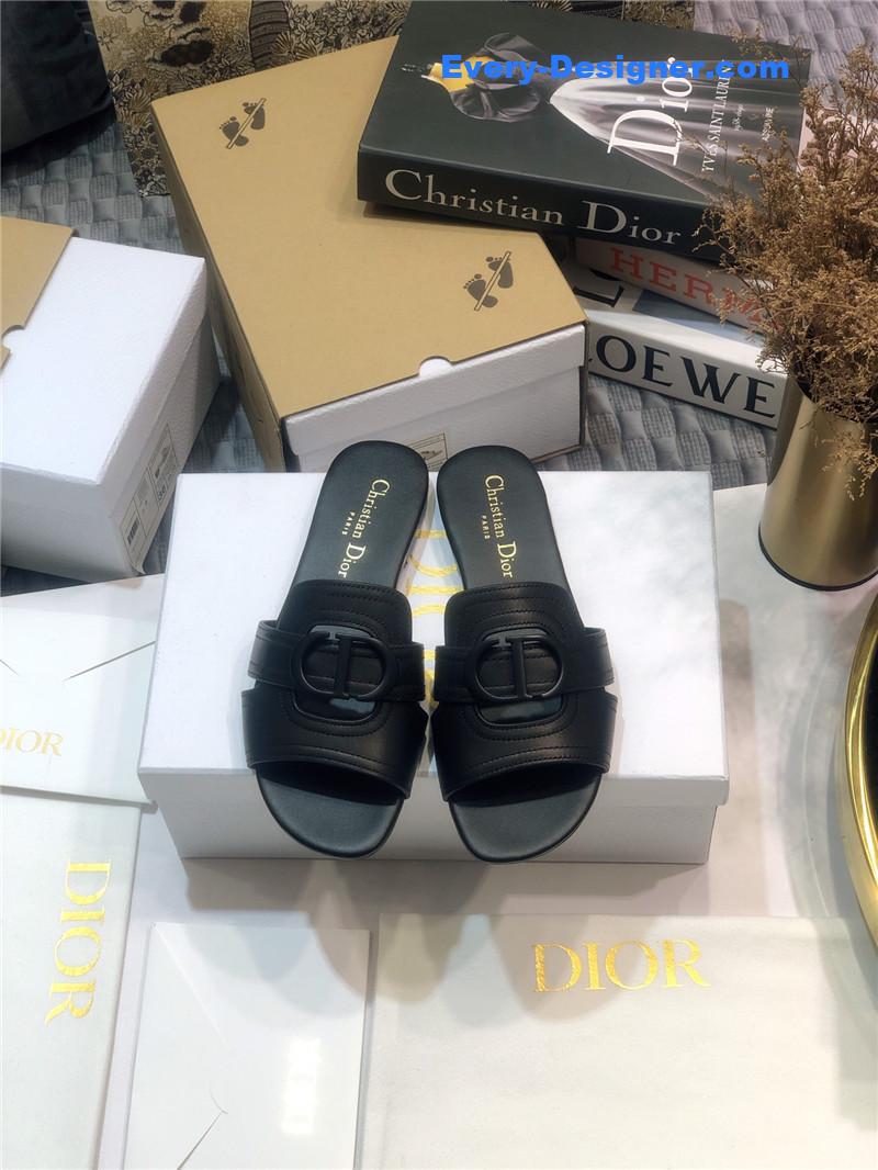 Dior 30 Montaigne Black Slides