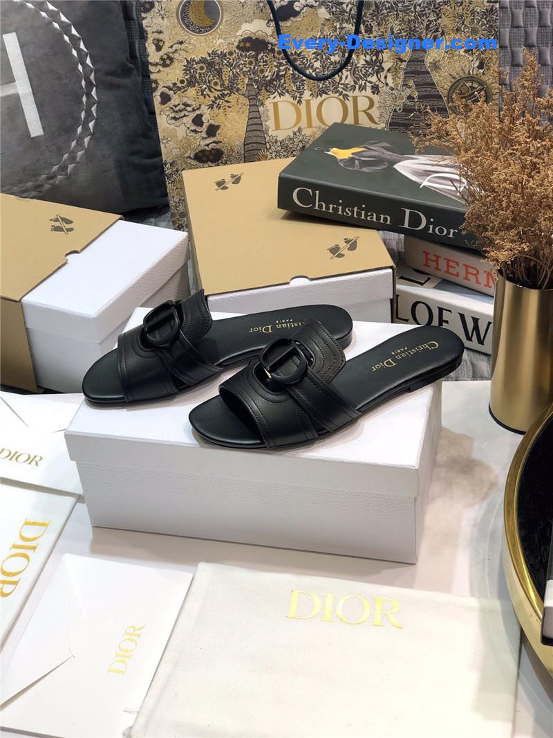 Dior 30 Montaigne Black Slides