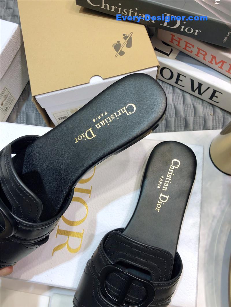 Dior 30 Montaigne Black Slides