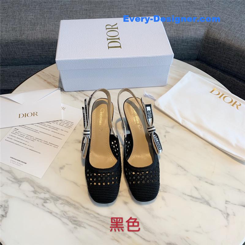 D10r new hollow lace bow high-heeled sandals