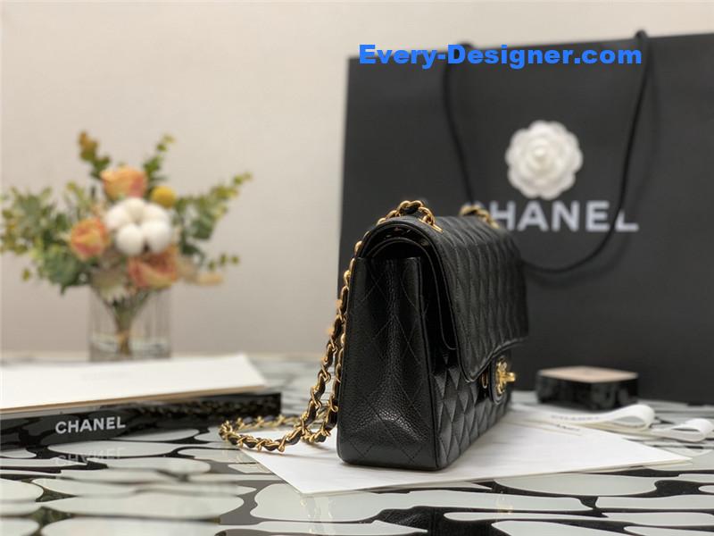Ch**el classic flap caviar leather bag