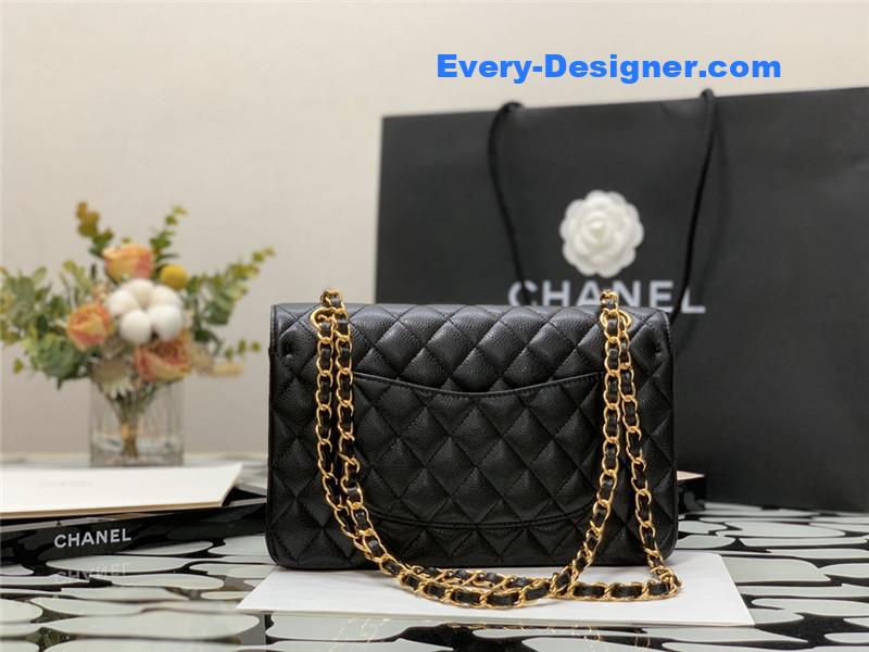 Ch**el classic flap caviar leather bag