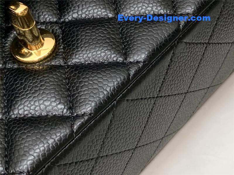 Ch**el classic flap caviar leather bag