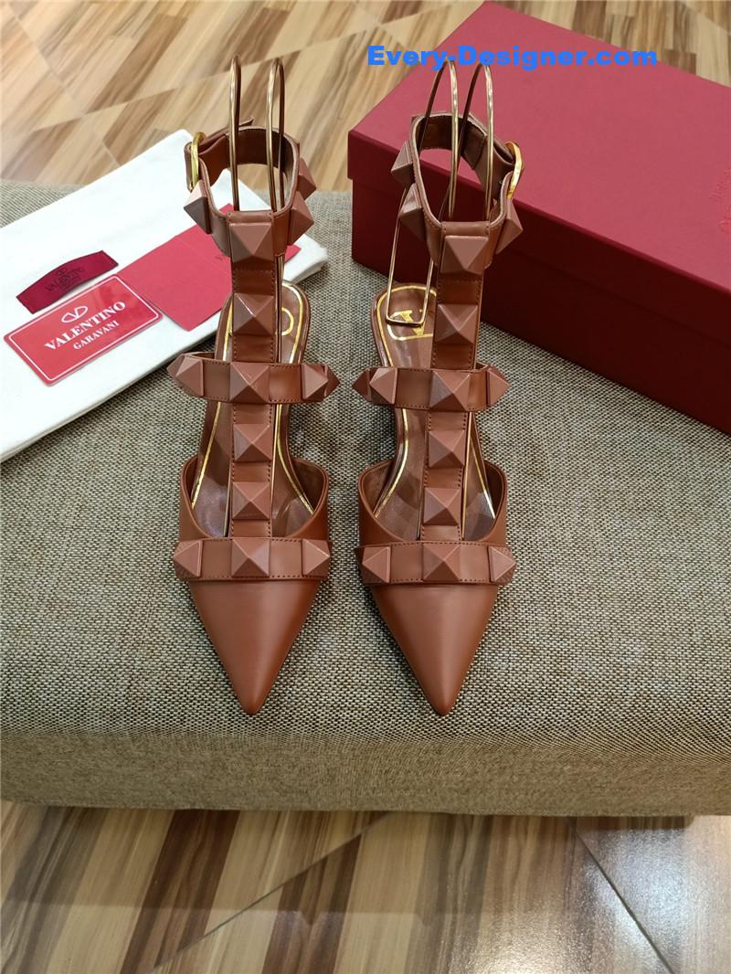 Va1e*ntin0 logo bronzing sandals