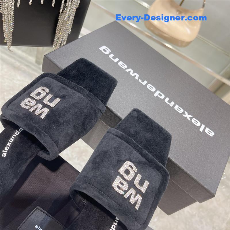 A1exa*der wang rhinestone alphabet slippers