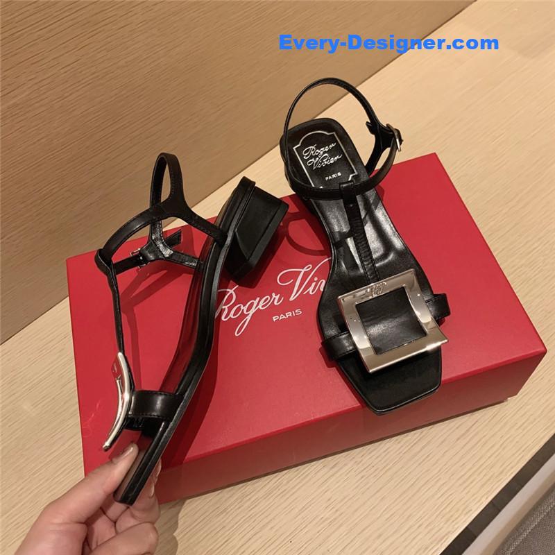 Roger vivier square buckle sandals