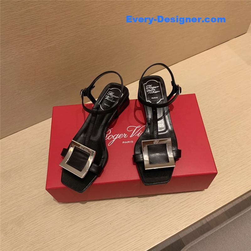 Roger vivier square buckle sandals