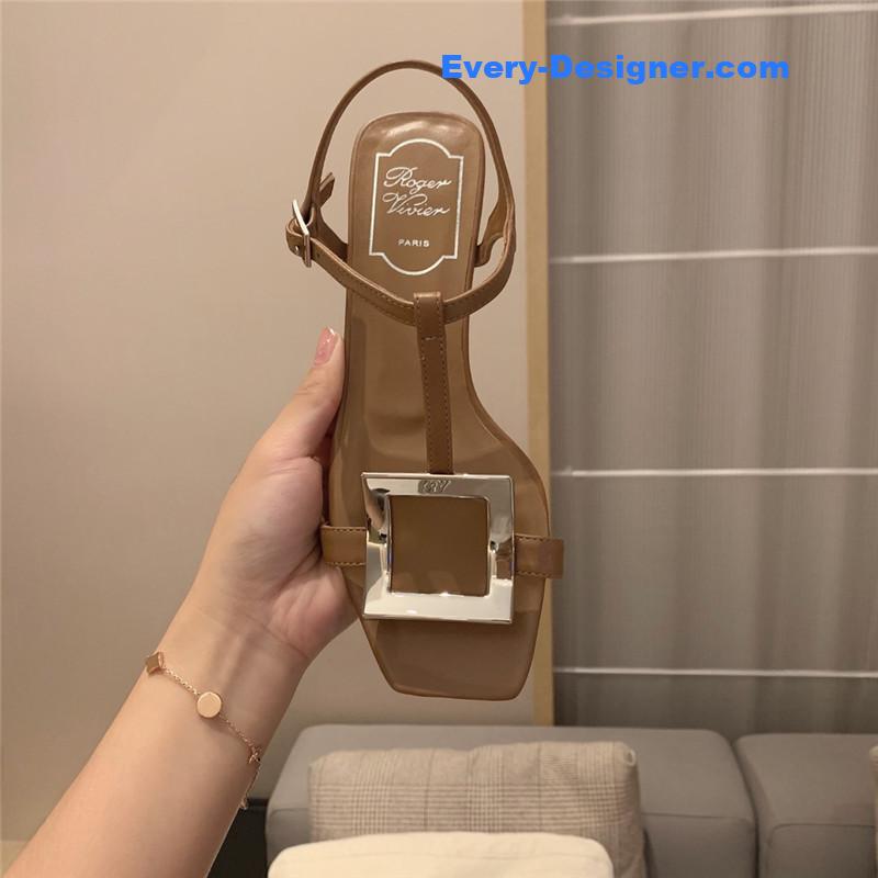 Roger vivier square buckle sandals