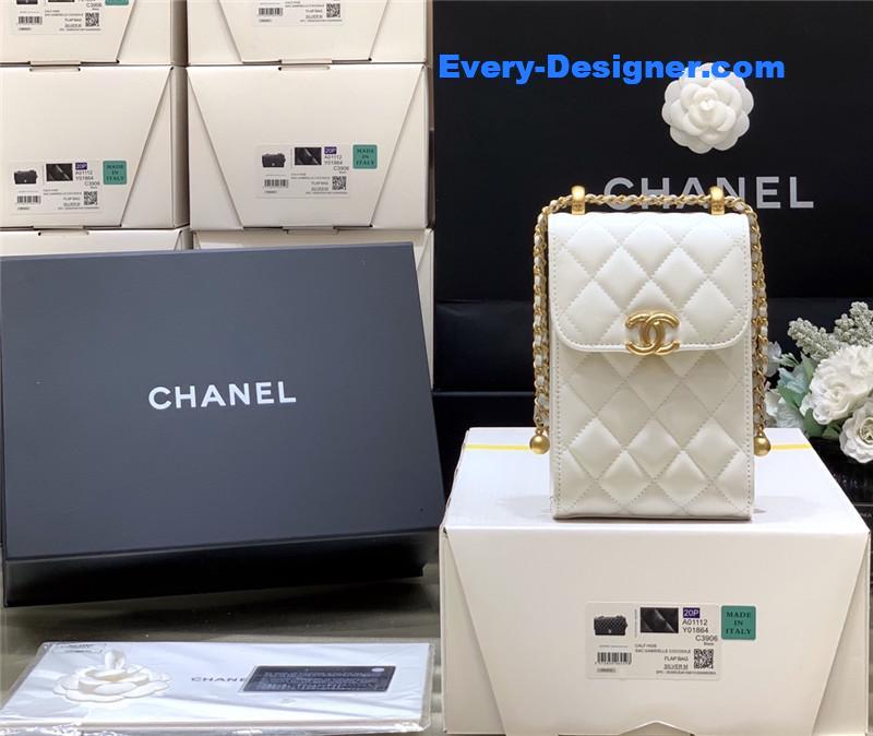 Ch**el gold beads mobile phone bag