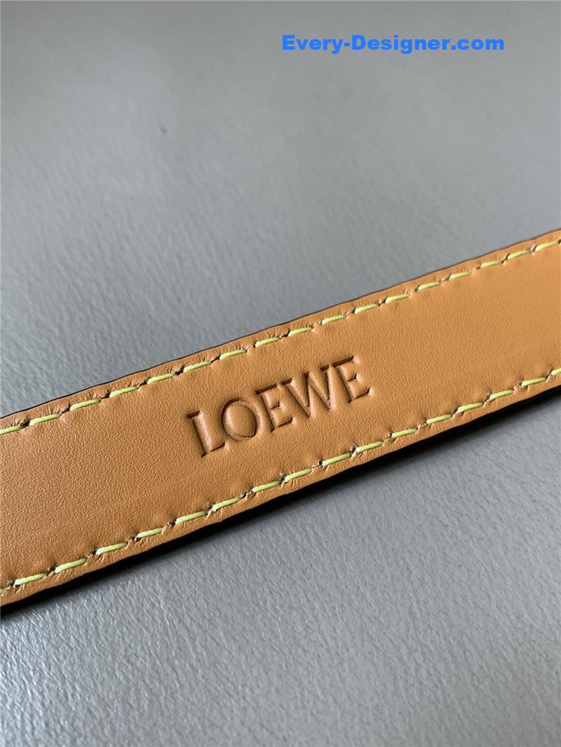L0ew* palladium metal anagram buckle belt