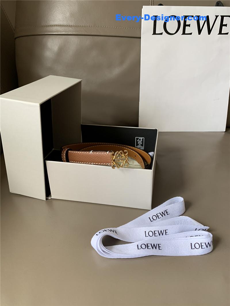 L0ew* palladium metal anagram buckle belt