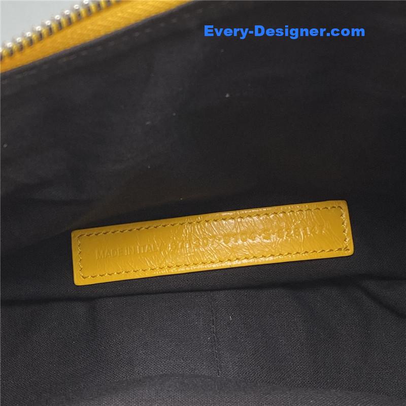 Ba1en*iaga le cagole leather shoulder bag yellow