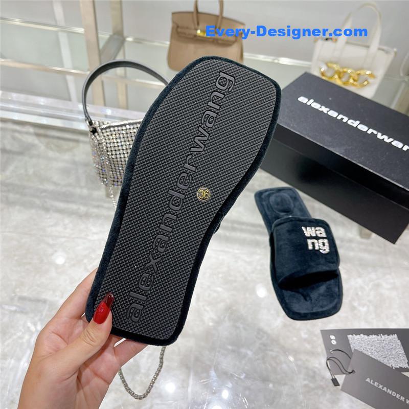 A1exa*der wang rhinestone alphabet slippers