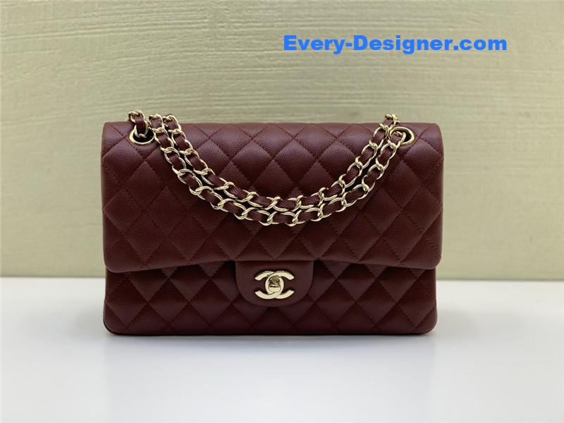 Ch**el classic cf 2.55 burgundy bag