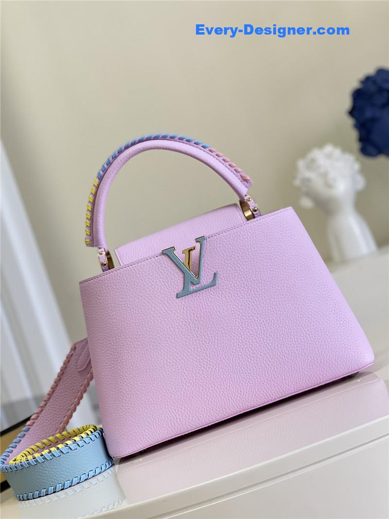 l0vis Vvtt0n lv capucines mm taurillon leather bag