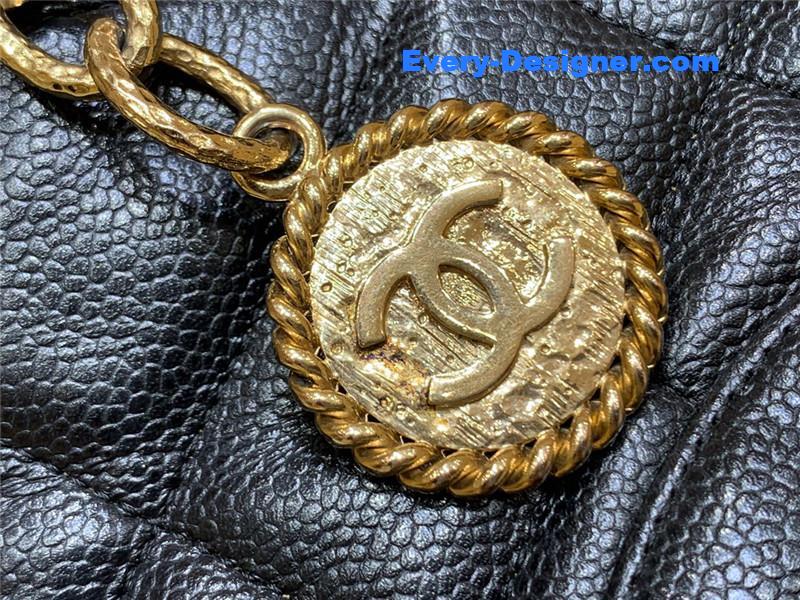 Ch**el vintage caviar medallion tote bag