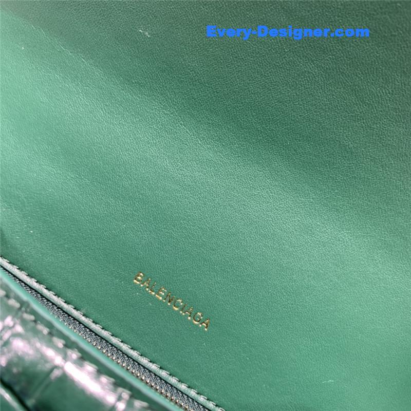 Ba1en*iaga hourglass bag crocodile small