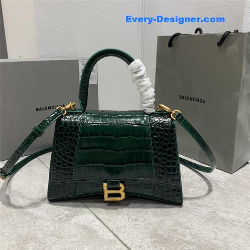 Ba1en*iaga hourglass bag crocodile small