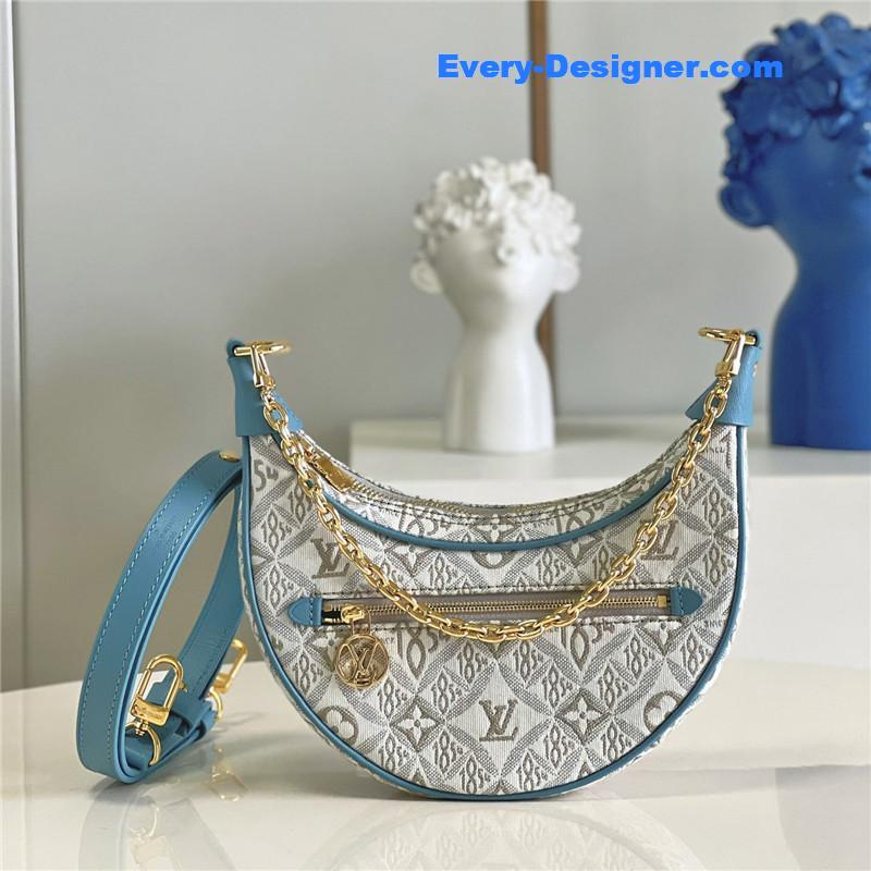 louis vuitton lv monogram jacquard denim loop bag