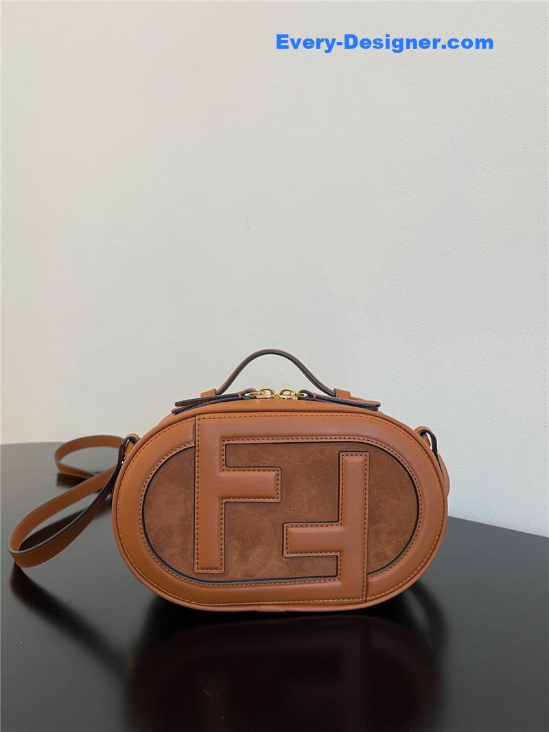 F**di logo suede camera bag