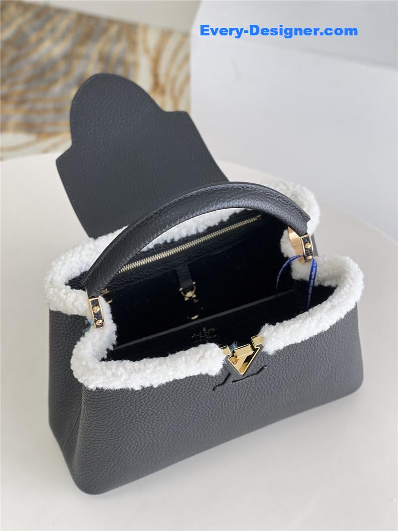 l0vis Vvtt0n lv capucines small taurillon leather bag