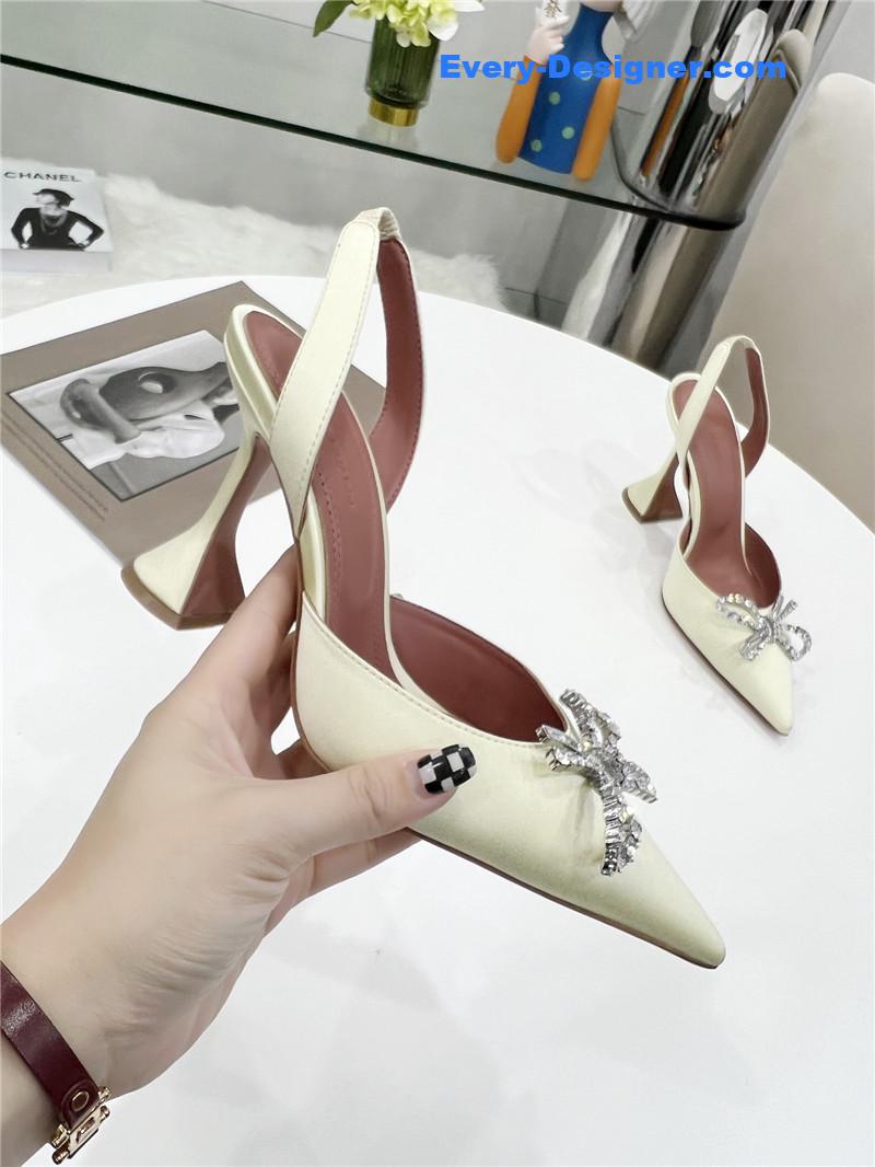 AMINA MUADDI high-end rhinestone original buckle pumps