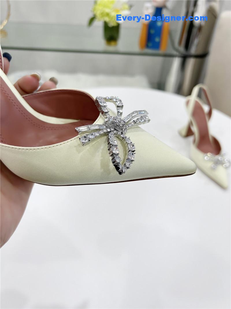 AMINA MUADDI high-end rhinestone original buckle pumps
