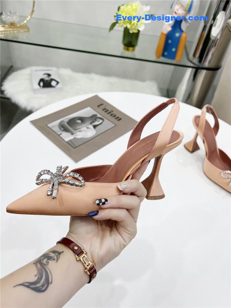 AMINA MUADDI high-end rhinestone original buckle pumps