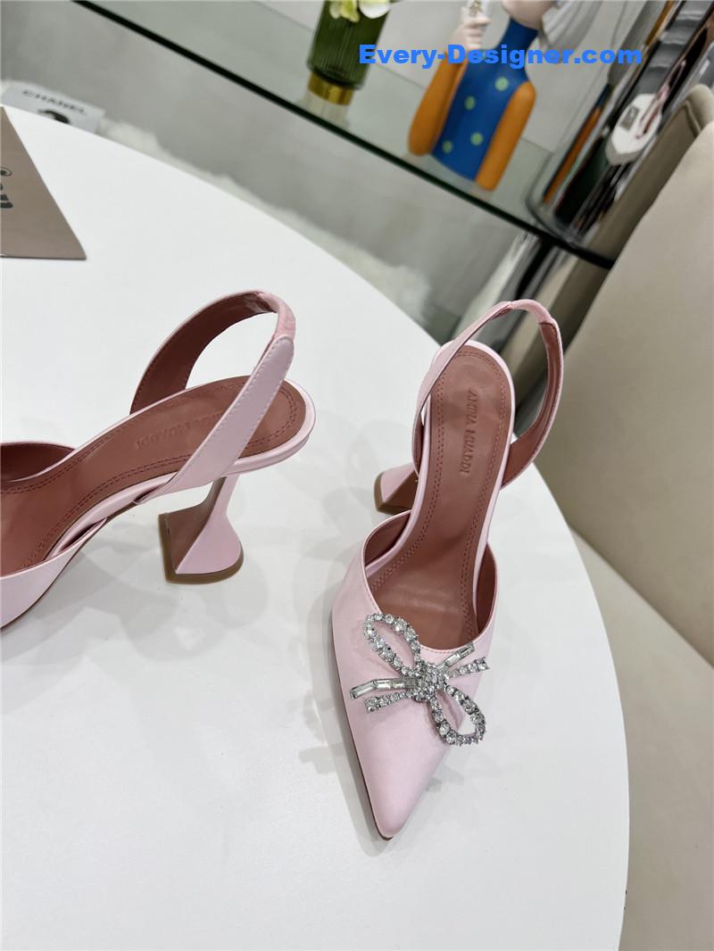 AMINA MUADDI high-end rhinestone original buckle pumps