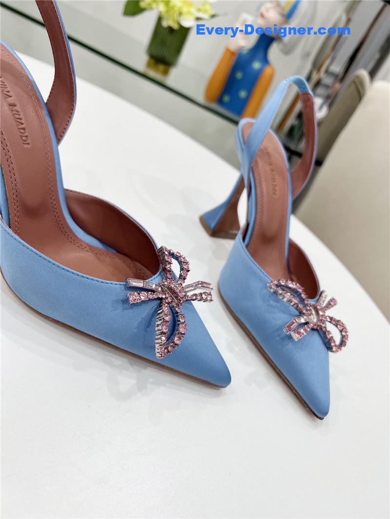 AMINA MUADDI high-end rhinestone original buckle pumps